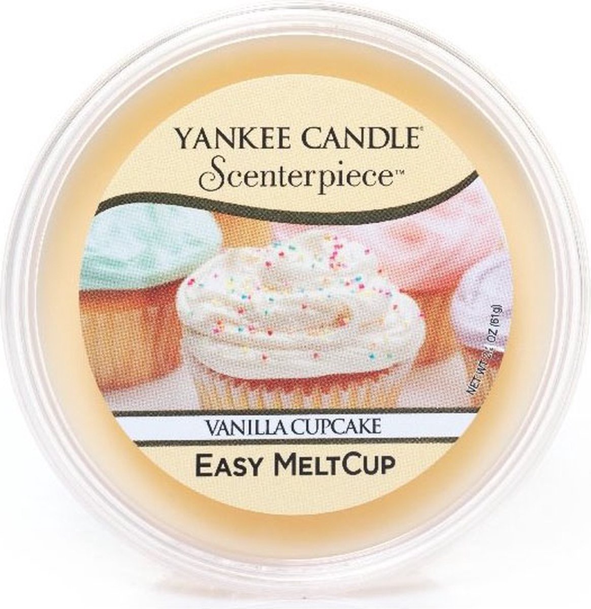Yankee Candle - Vanilla Cupcake Scenterpiece Easy MeltCup ( vanilkový košíček ) - Vonný vosk do aromalampy - 61.0g