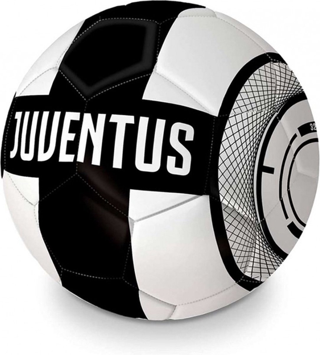 Juventus voetbal strepen - maat 5 - wit/zwart