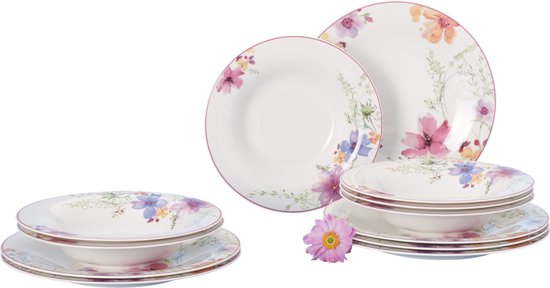 Villeroy & Boch Service de table de base Mariefleur 12 pièces - porcelaine