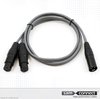 1x XLR - 2x XLR kabel m/f, Zwart