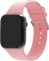 Strap-it Siliconen gesp band - Geschikt voor Apple Watch bandje - Series 1/2/3/4/5/6/7/8/9/SE/Ultra (2) - Roze - Siliconen bandje met gesp - iWatch bandje maat: 42 mm 44 mm 45 mm 49 mm - Grootte: M/L