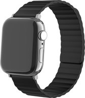 Strap-it Magnetisch sportbandje - Geschikt voor Apple Watch bandje - Series 1/2/3/4/5/6/7/8/9/SE/Ultra (2) - Zwart - Siliconen bandje sport met magneet - iWatch bandje maat: 42 mm 44 mm 45 mm 49 mm