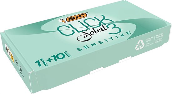 Emballage du rasoir BIC Click Soleil 3 Sensitive.