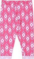 Roze legging voor meisjes met een wederkerend patroon - YD / 80