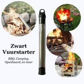 Vuur Blaaspijp Vuurstarter voor Barbecue, Survival, Vuurschaal, Kamperen Firesteel - Zwart Roestvrij Staal Blaaspijpje | Fire Blower Firestarter for BBQ, Survival, Firebowl, Camping Firesteel - Orange Stainless Steel Blower