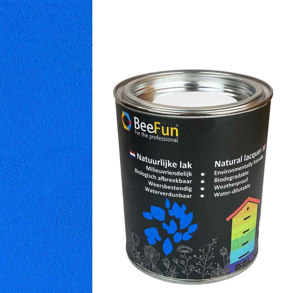Natuurlijke houtverf oceaan blauw - 750 ml