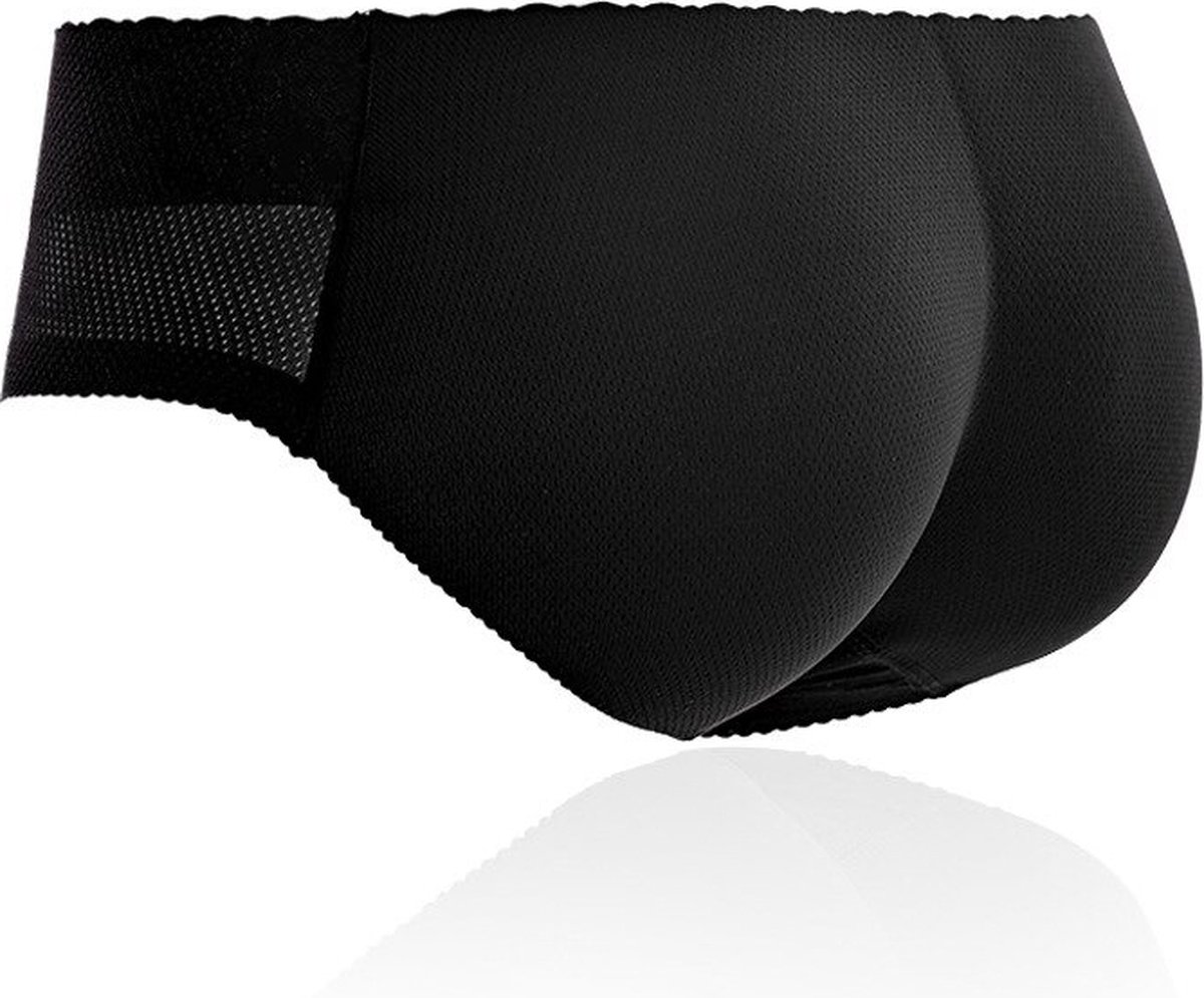 Push up - Butt lifter - Corrigerend - Slip met vulling - Ondergoed - Broekje - Onderbroek - Zwart - Medium
