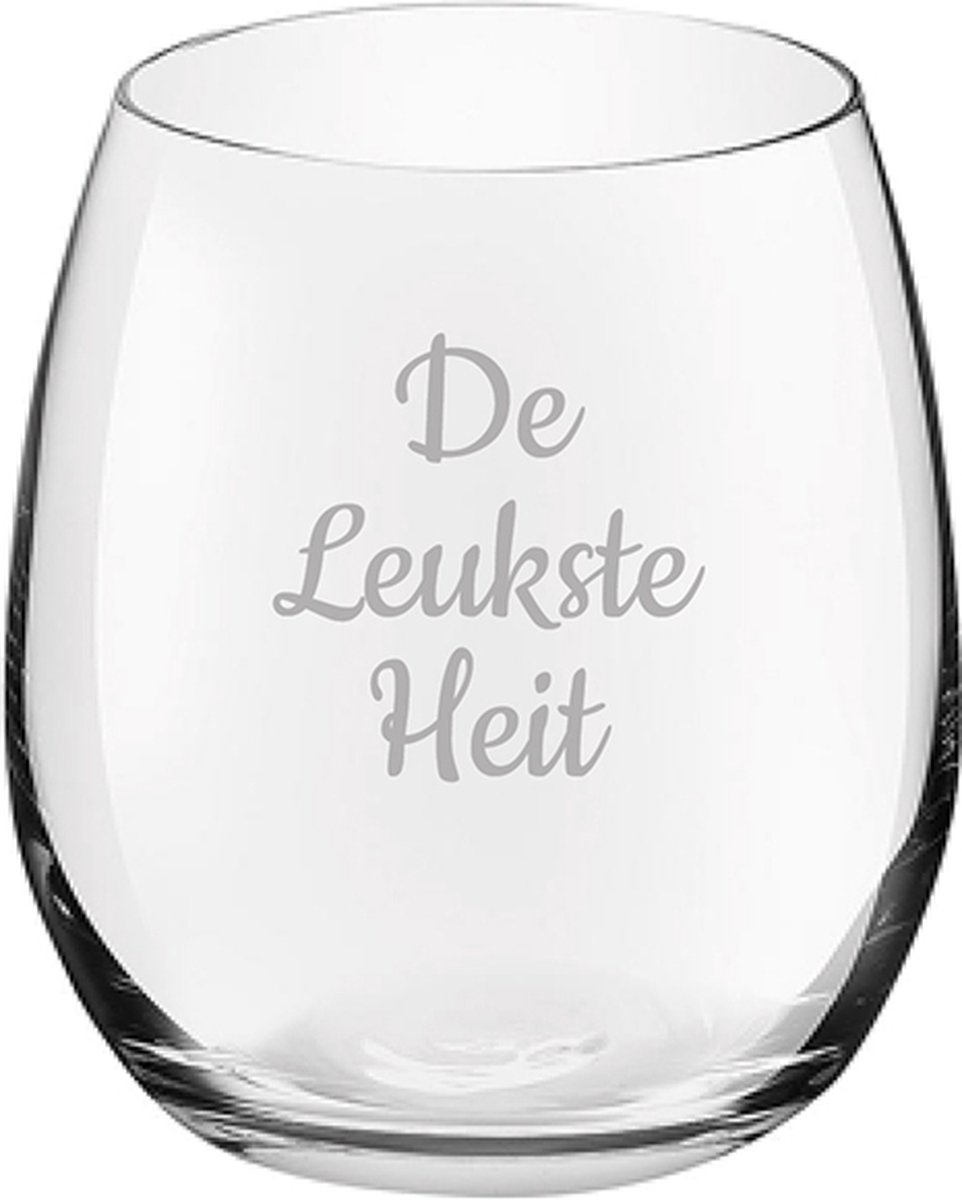 Gegraveerde Drinkglas 39cl De Leukste Heit