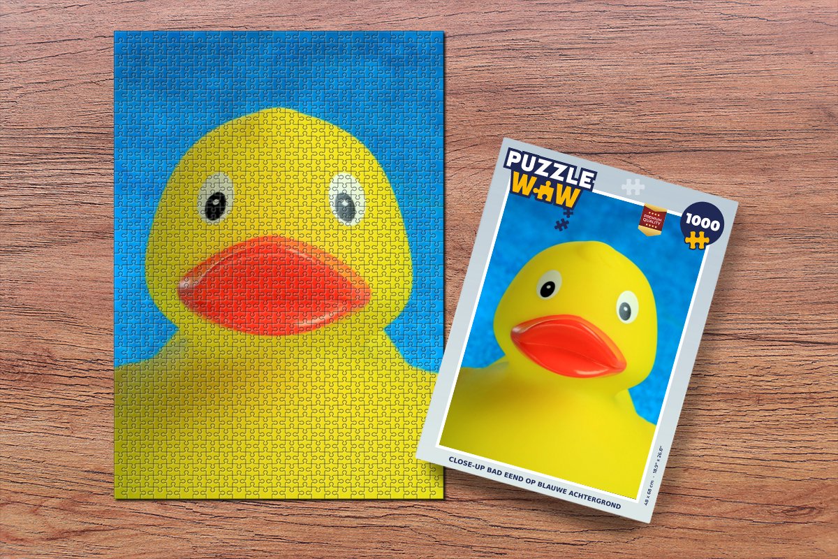 Puzzel Badeend - Geel - Blauw - Legpuzzel - Puzzel 1000 stukjes volwassenen