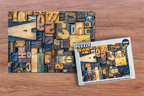 Puzzle Lettres faites de différents matériaux - Puzzle - Puzzle 1000 pièces adultes