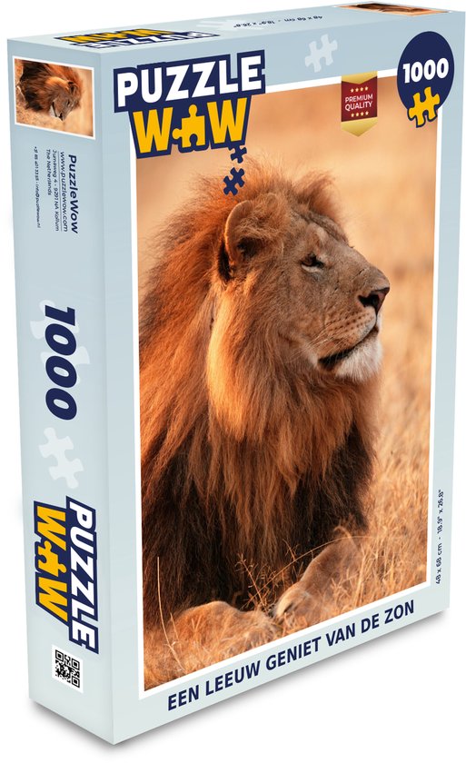 Puzzle Soleil - Lion - Chasse - Puzzle - Puzzle 1000 pièces adultes - Cadeaux Sinterklaas - Sinterklaas pour les grands enfants