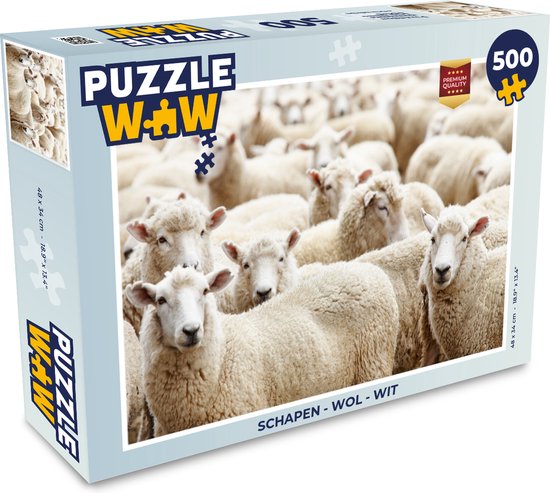 Puzzle Mouton - Laine - Wit - Puzzle - Puzzle 500 pièces | bol.com
