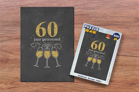 Puzzle Mariage - Marié 60 ans - Citations - Anniversaire - Proverbes - Puzzle - Puzzle 500 pièces