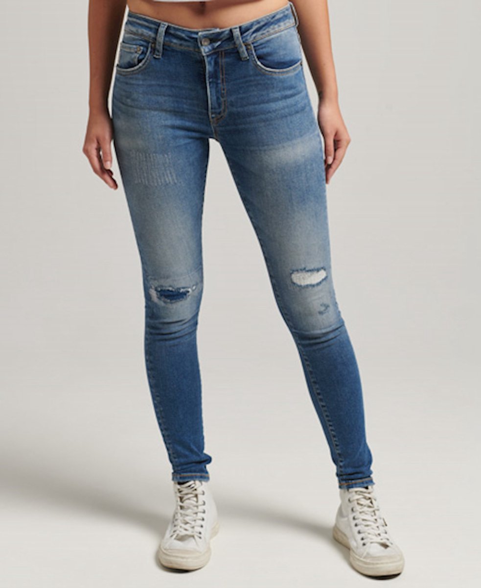 Superdry - Vintage skinny jeans van biologisch katoen met middelhoge taille - Dames - Jeans