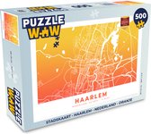 Puzzel Stadskaart - Haarlem - Nederland - Oranje - Legpuzzel - Puzzel 500 stukjes - Plattegrond