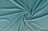 10 meter stretch fluweel - Aqua blauw - 93% polyester - 7% elastaan