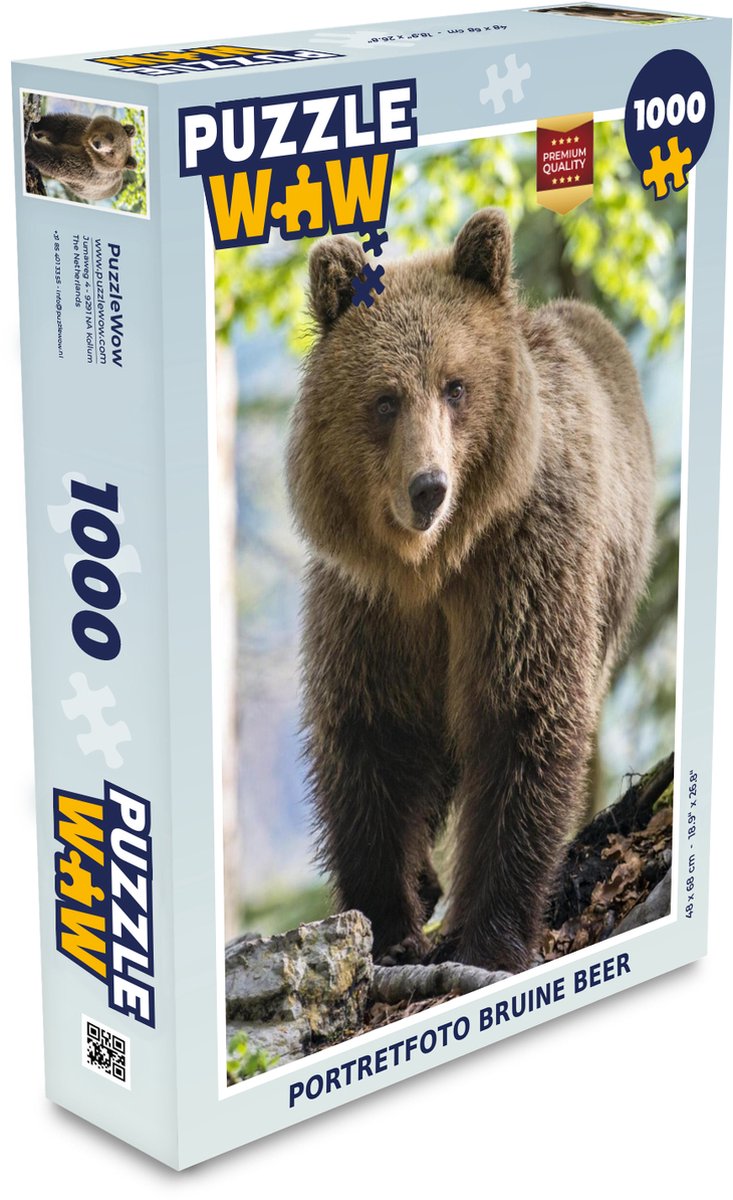 Puzzel Beer - Bruin - Bos - Legpuzzel - Puzzel 1000 stukjes volwassenen