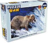 Puzzel Beer - Vis - Waterval - Legpuzzel - Puzzel 1000 stukjes volwassenen
