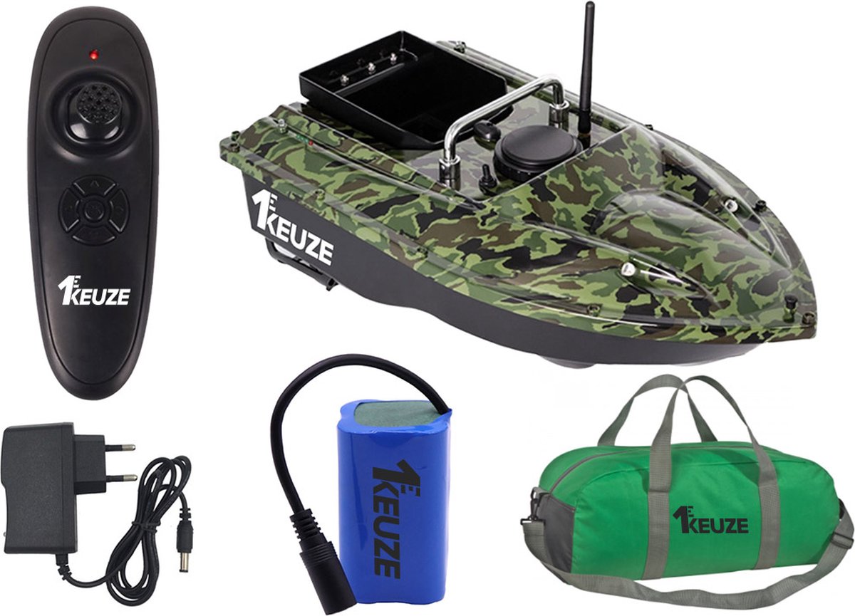 FIRST CHOICE® GPS Bait Boat - 4.0 KG Payload - Hook Release - Comprend un  sac - 500M