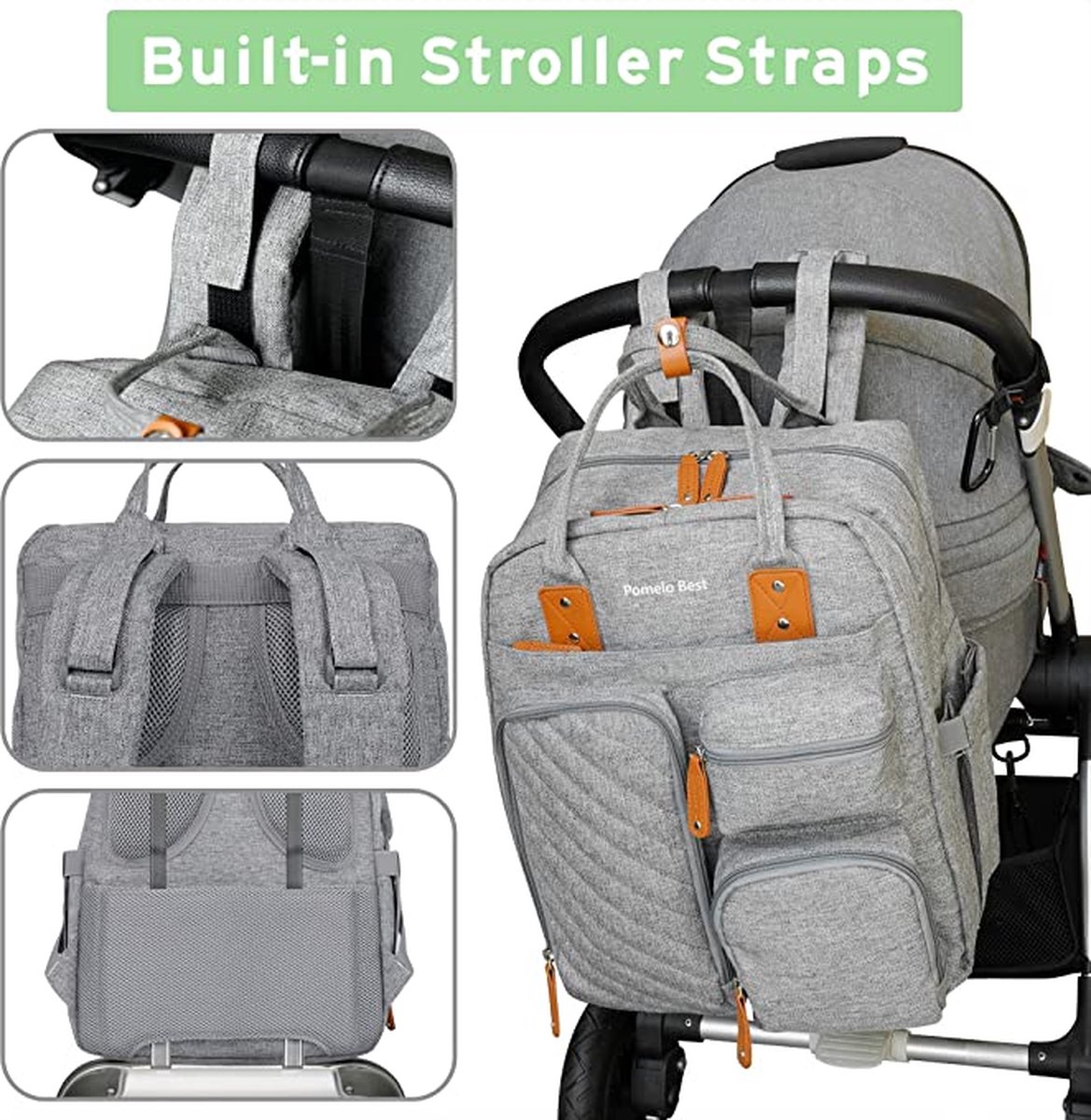 Luxe luiertas - baby tas - luier rugzak - premium kwaliteit - pasgeboren baby – foto 3