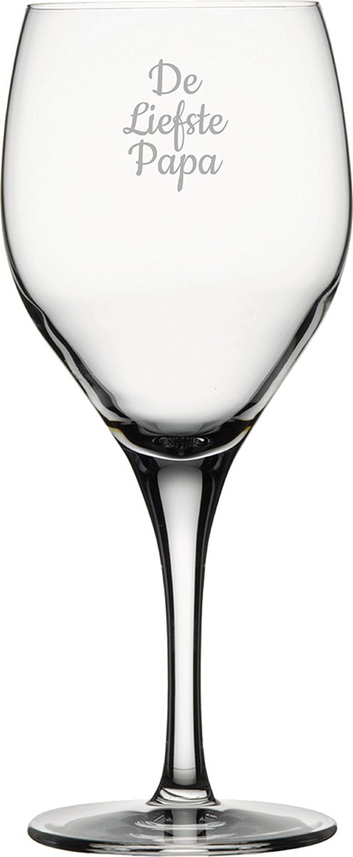 Gegraveerde Rode wijnglas 42,5cl De Liefste Papa