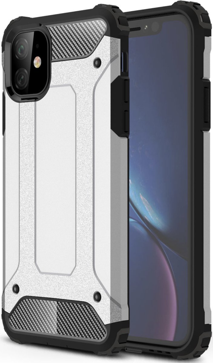 Backcover geschikt voor Apple iPhone 11 - Zilver - Shockproof Armor