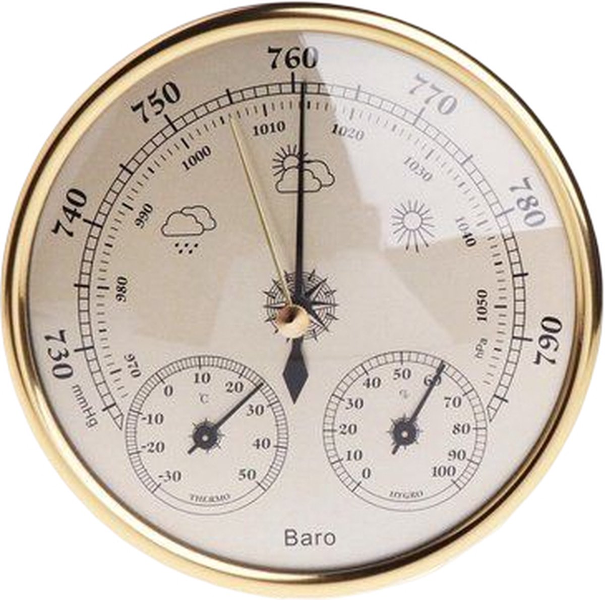 Nolad® Luxe Barometer Weerstation voor Binnen en Buiten 3