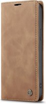 Hoesje geschikt voor Apple iPhone 14 Pro - Wallet Book Case - Magneetsluiting - Licht Bruin