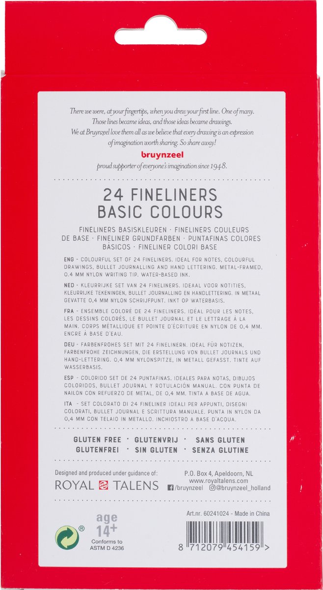 Bruynzeel Fineliner set 24 kleuren — afbeelding 3