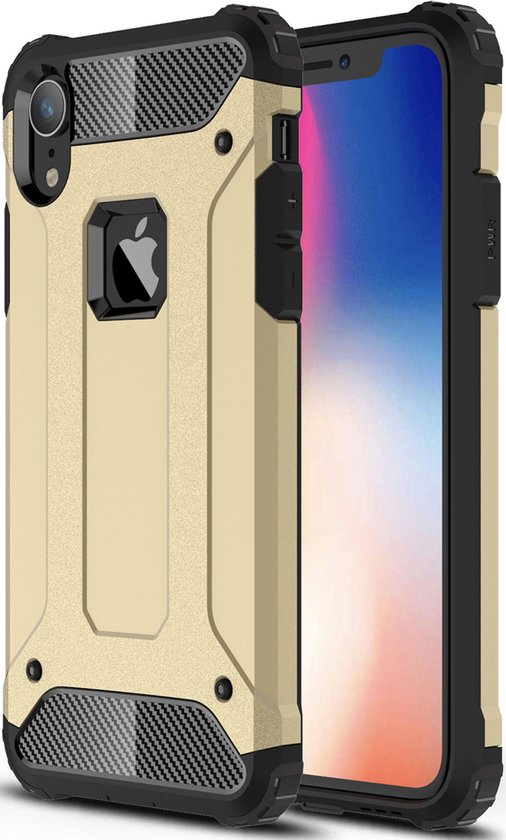 Backcover geschikt voor Apple iPhone XR - Goud - Shockproof Armor