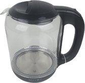 Waterkoker WATERHOUSE - Glazen Waterkoker met Led verlichting - Zwart - 2200W - 1,7 Liter – Glas