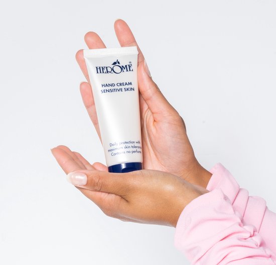 Herome Handcreme voor de Gevoelige Huid- Hand Cream Sensitive - een Kalmerende Handcreme biedt optimale dagelijkse Verzorging - 10ml. - Herome