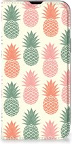 Smartphone Hoesje Geschikt voor iPhone 14 Leuk Bookcase Ananas