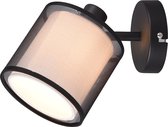 LED Wandspot - Wandverlichting - Torna Bidon - E14 Fitting - 1-lichts - Rond - Mat Zwart - Aluminium