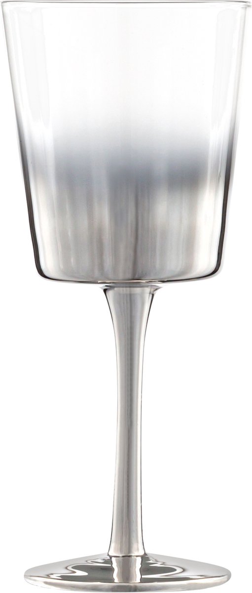 Vikko Décor Orchid Collectie - Set van 6 Wijnglazen - Zilver
