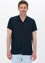 Dstrezzed Resort Shirt S/s Linen Heren - Vrijetijds blouse - Blauw - Maat S
