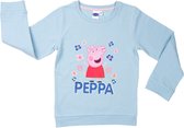 Peppa Pig / Peppa Big Sweater / Sweatshirt - Katoen - Lichtblauw - Maat 110/116