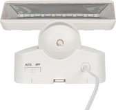 Brennenstuhl Solar LED-lamp SOL 800 / LED-spot voor buitengebruik met bewegingsmelder en zonnepaneel (IP44, incl batterij, hoogwaardige merk-LED's, 400lm) wit