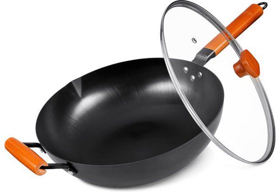 37 Cm Houten Handvat Dubbel Handvat Gietijzeren We... - Vicedeal