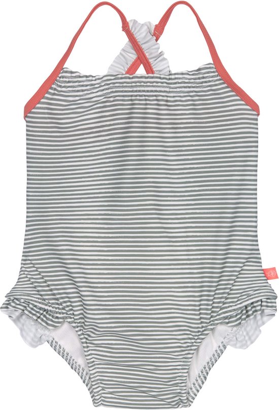 Lässig Splash & Fun Tanksuit girls - Striped coral 12 months