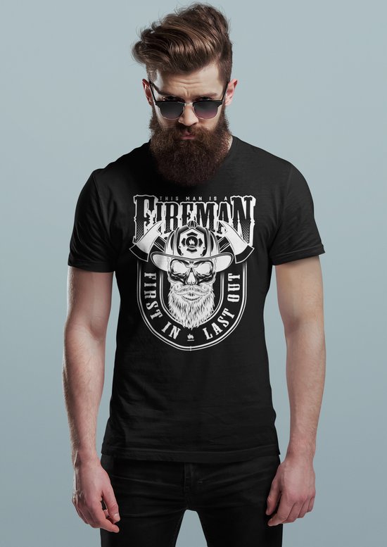 Rick & Rich Brandweerman tshirt - T-shirt M - Brandweer tshirt - heren met... | bol.com