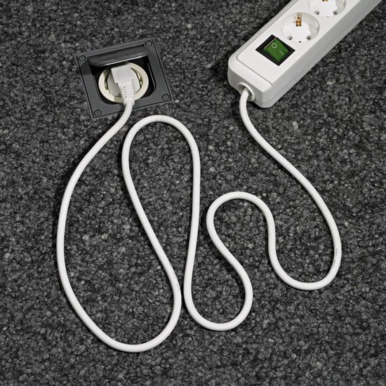 Eco-Line stekkerdoos met schakelaar 10-voudig lichtgrijs 3m H05VV-F 3G1,5