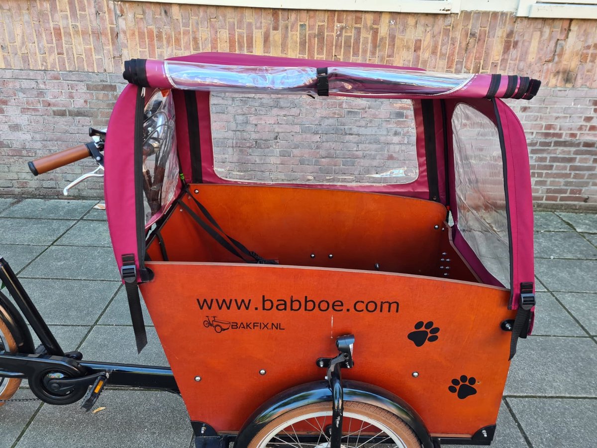 Regentent Cabrio voor Bakfiets.nl - Clarijs Fietstassen
