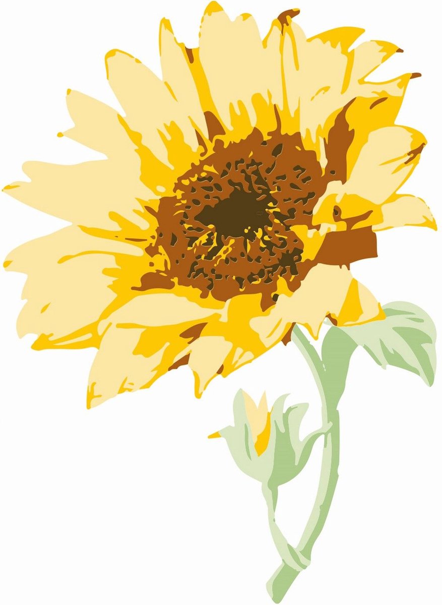 Layered clear stamps sunflower stem - Sizzix