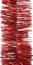 Decoris kerstslinger - rood - 270 x 7,5 cm - tinsel/folie - lametta slinger