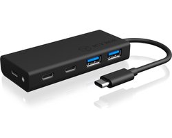 ICY BOX IB-HUB1426-CPD IB-HUB1426-CPD USB-hub 4 poorten USB-A USB 3.0 5 GBit/s Met USB-C stekker Zwart