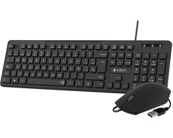Keyboard and Mouse Subblim SLIM Spanish Qwerty Black