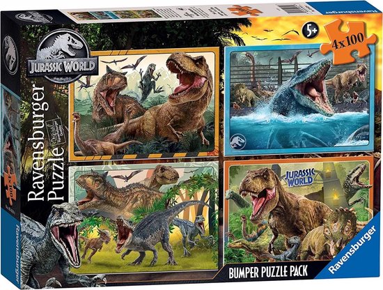 Ravensburger Jurassic World Puzzel 4x100 Stukjes Veelkleurig Bol