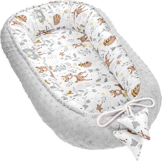 PIMKO Babynest 2seitig Minky Babynestchen für Baby Kuschelnest