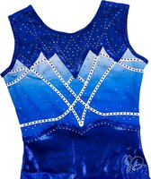 Sparkle&Dream Turnpakje Puck Blauw - maat ALA XS/S - Gympakje voor Turnen, Acro en Gymnastiek